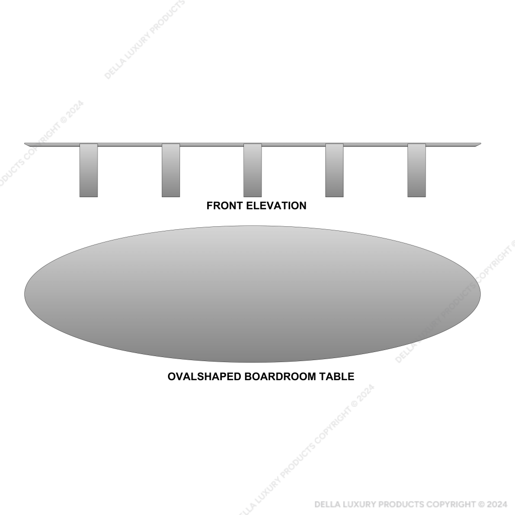 Cinnamus Oval-shaped Boardroom Table