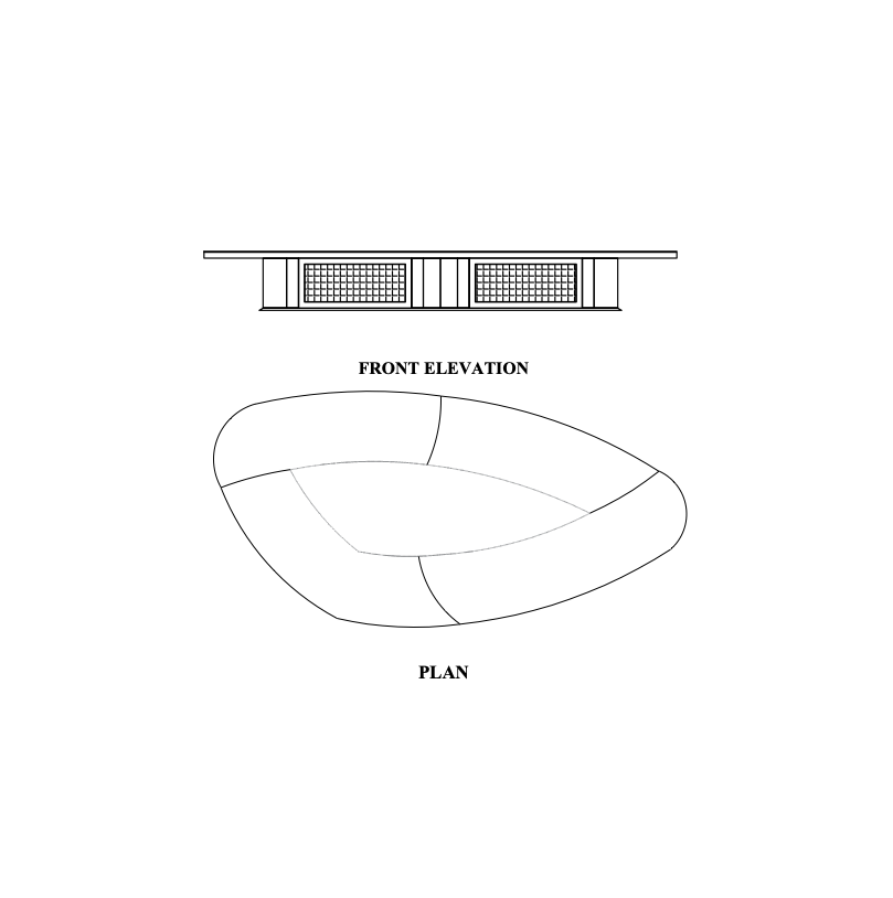 Armaiti Almond Shaped Boardroom Table