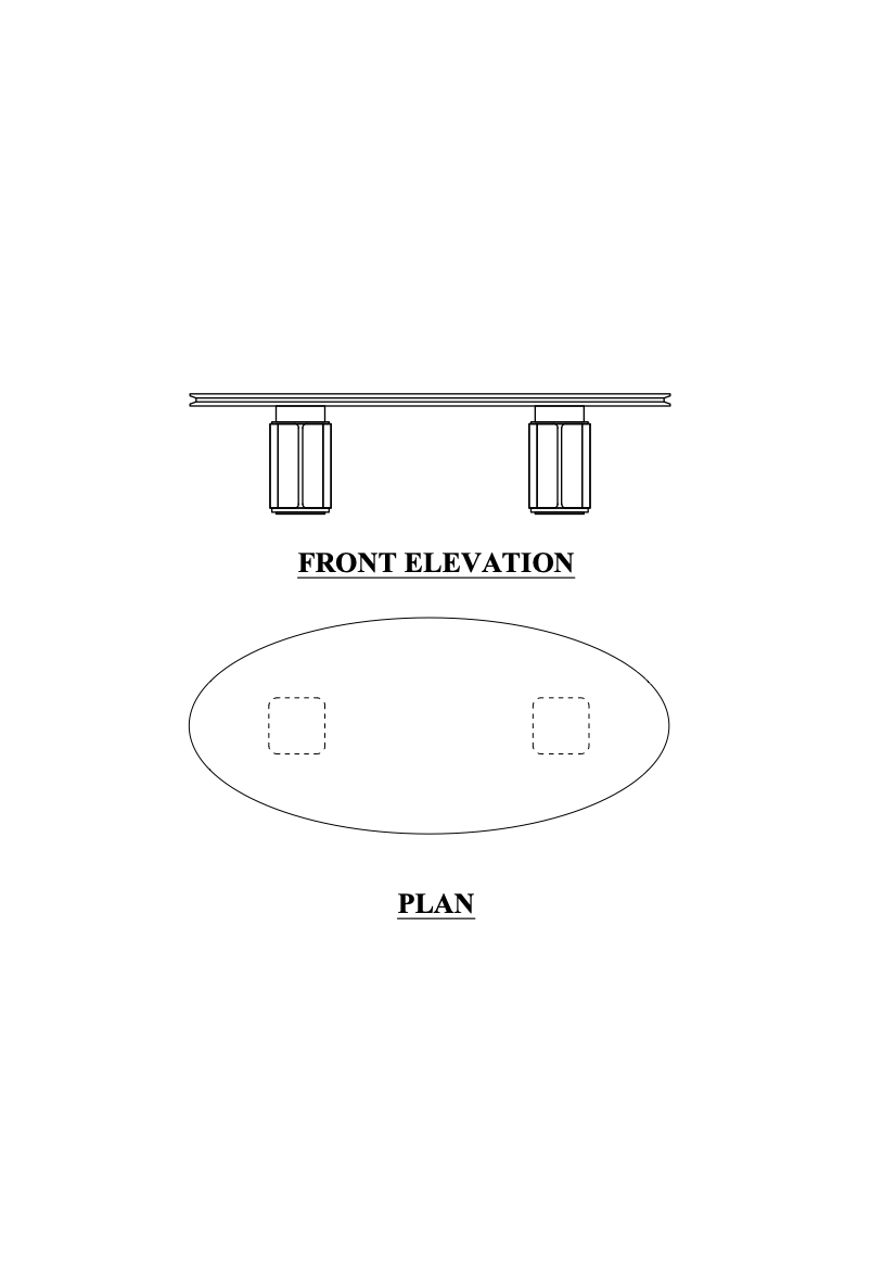 Zirak Oval Conference Table