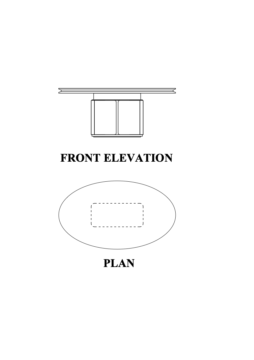 Zirak Oval Meeting Table