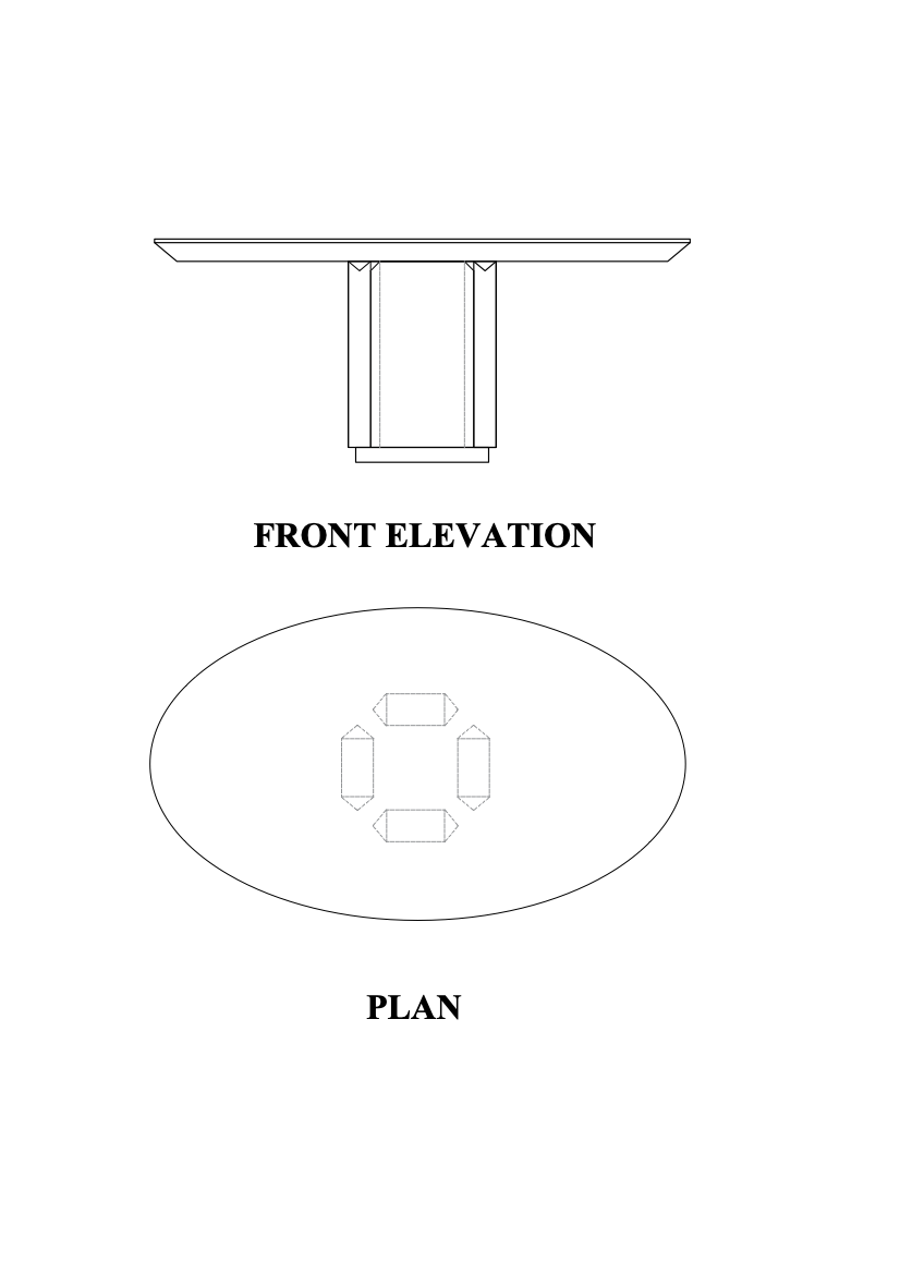 Antiochus Oval Meeting Table