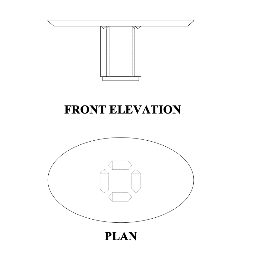 Cranaus Oval Meeting Table