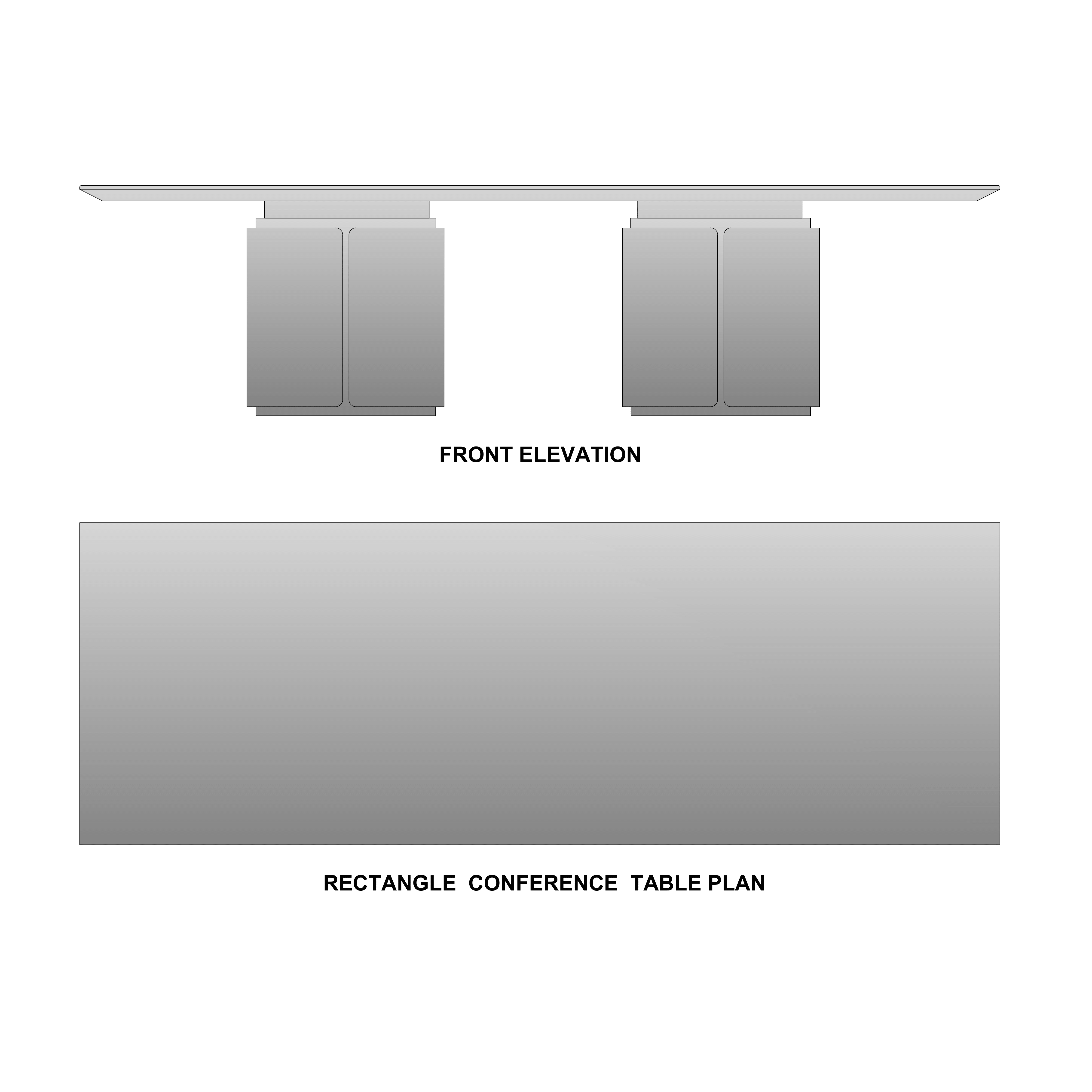 Zirak Rectangle Conference Table