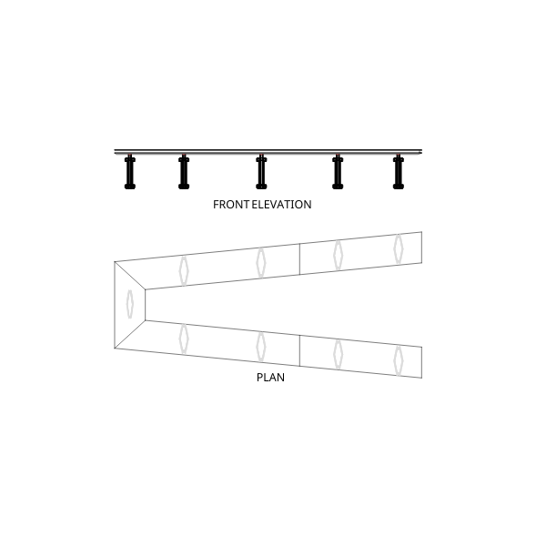 Sam V-Shaped Boardroom Table