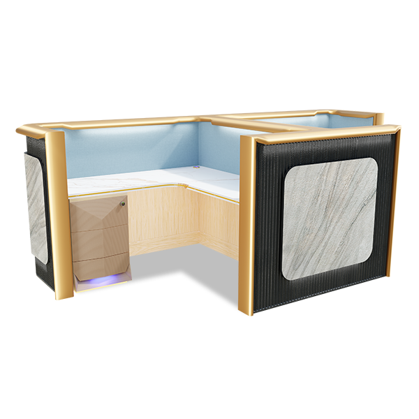 Della Luxury Products - Office Products - Workstation - Maria Collection - 90 Degree Equal Sides Two Way Workstation