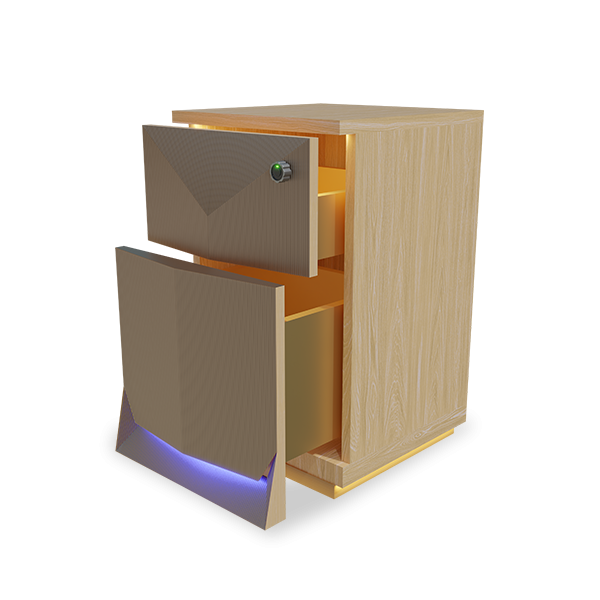 Della Luxury Office Product - Maria Two Drawers Freestanding Pedestal