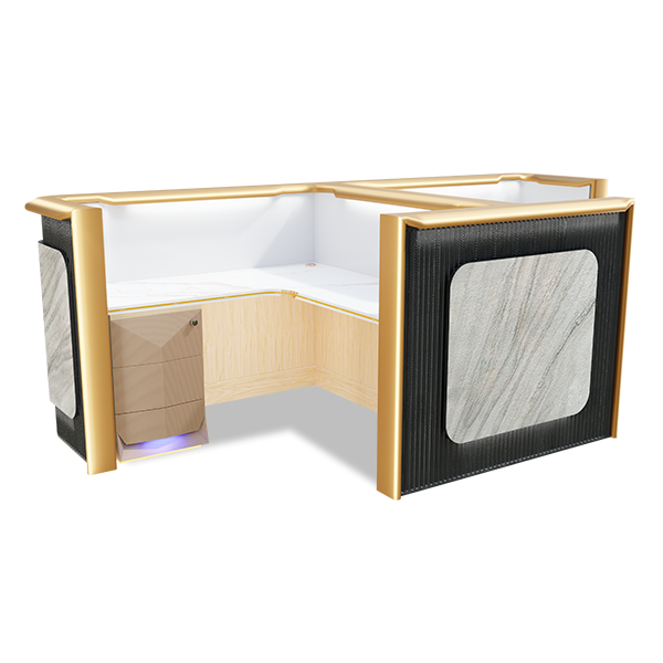 Della Luxury Products - Office Products - Workstation - Maria Collection - 90 Degree Equal Sides Two Way Workstation