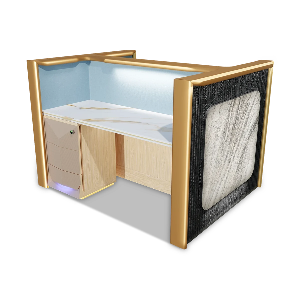 Della Luxury Products - Office Products - Office Workstation - Maria - Straight Workstation Two Way