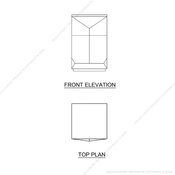 Della Luxury Office Product - Maria Two Drawers Freestanding Pedestal