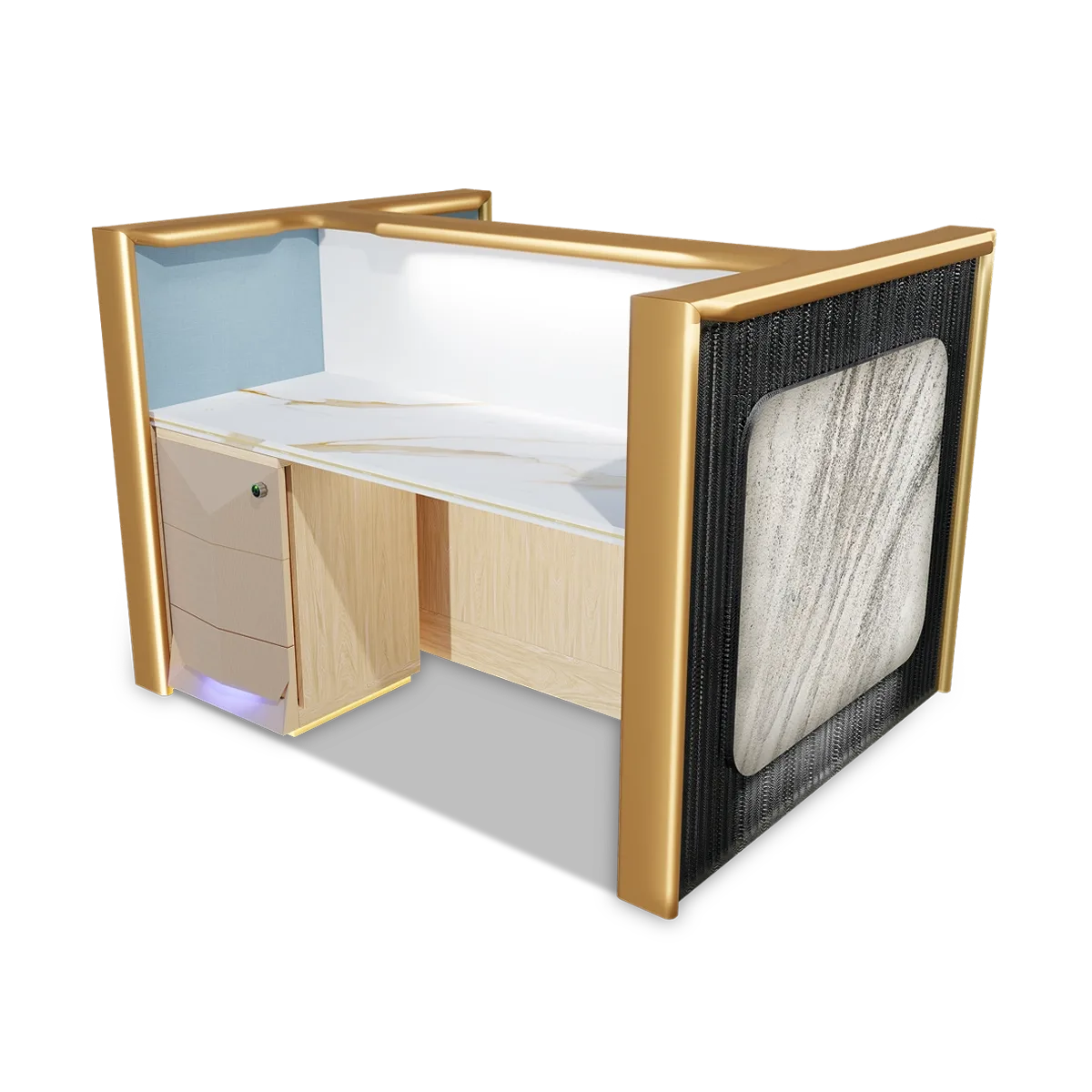 Della Luxury Products - Office Products - Office Workstation - Maria - Straight Workstation Two Way