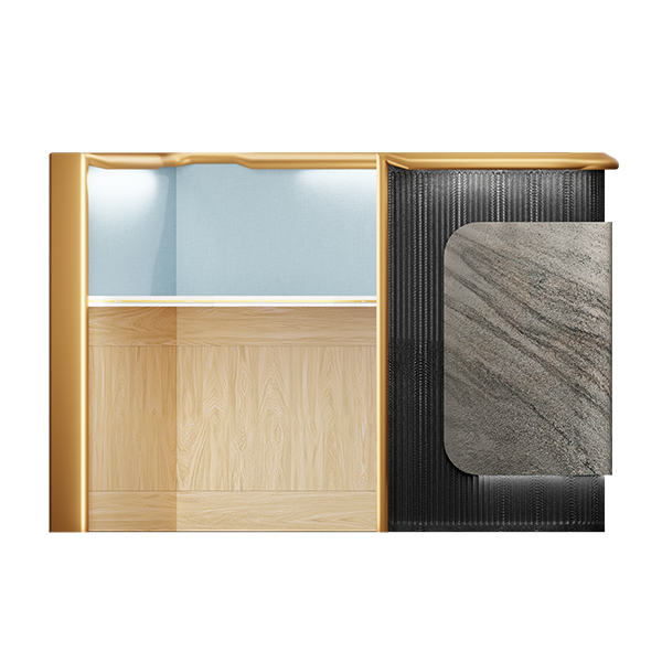 Della Luxury Products - Office Products - Workstation - Maria Collection - 120 Degree Workstation