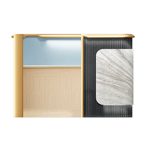 Della Luxury Products - Office Products - Workstation - Maria Collection - 90 Degree Equal Sides Two Way Workstation