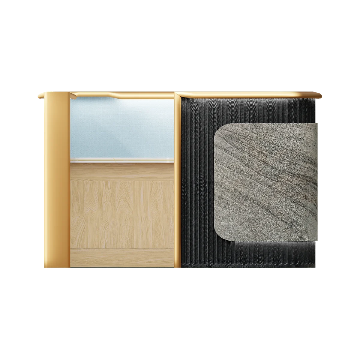 Della Luxury Products - Office Products - Office Workstation - Maria - 90 Degree Workstation (Right Hand Extended)