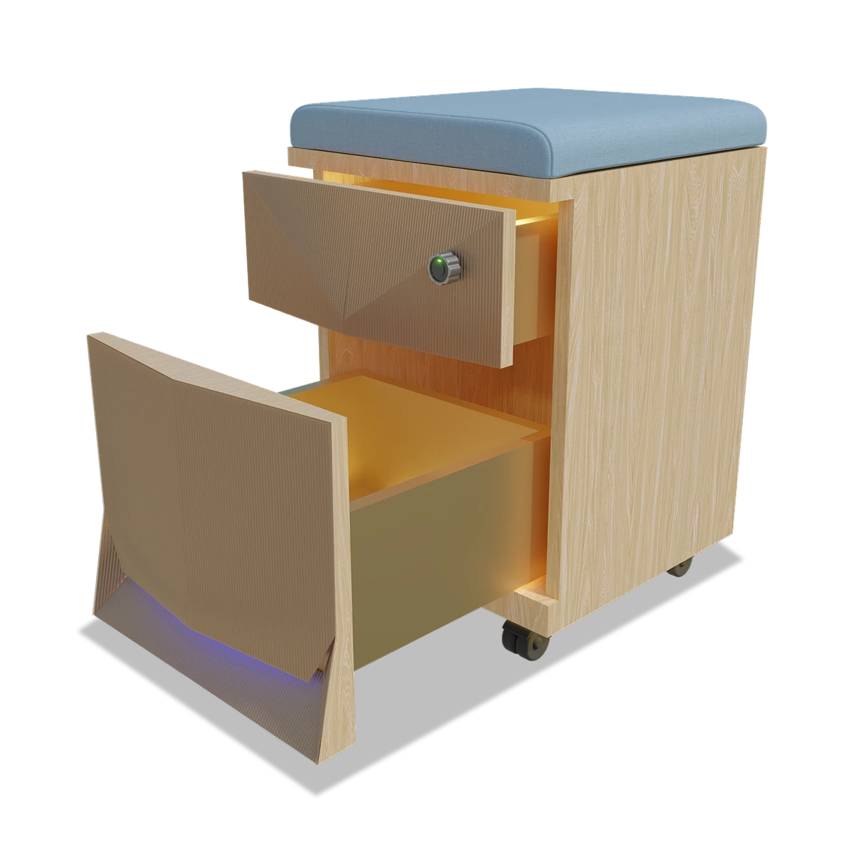 Della Luxury Products - Office Products - Office Workstation - Maria - Two Drawer Mobile Pedestal