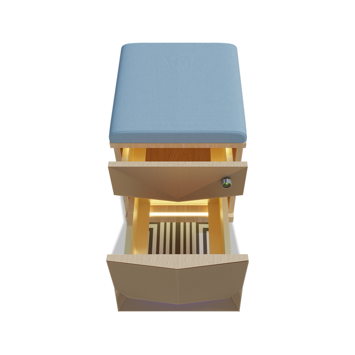 Della Luxury Products - Office Products - Office Workstation - Maria - Two Drawer Mobile Pedestal