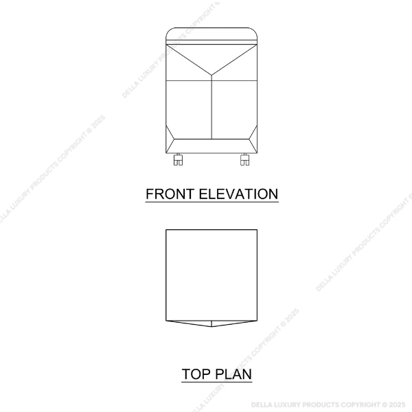 Della Luxury Products - Office Products - Office Workstation - Maria - Two Drawer Mobile Pedestal