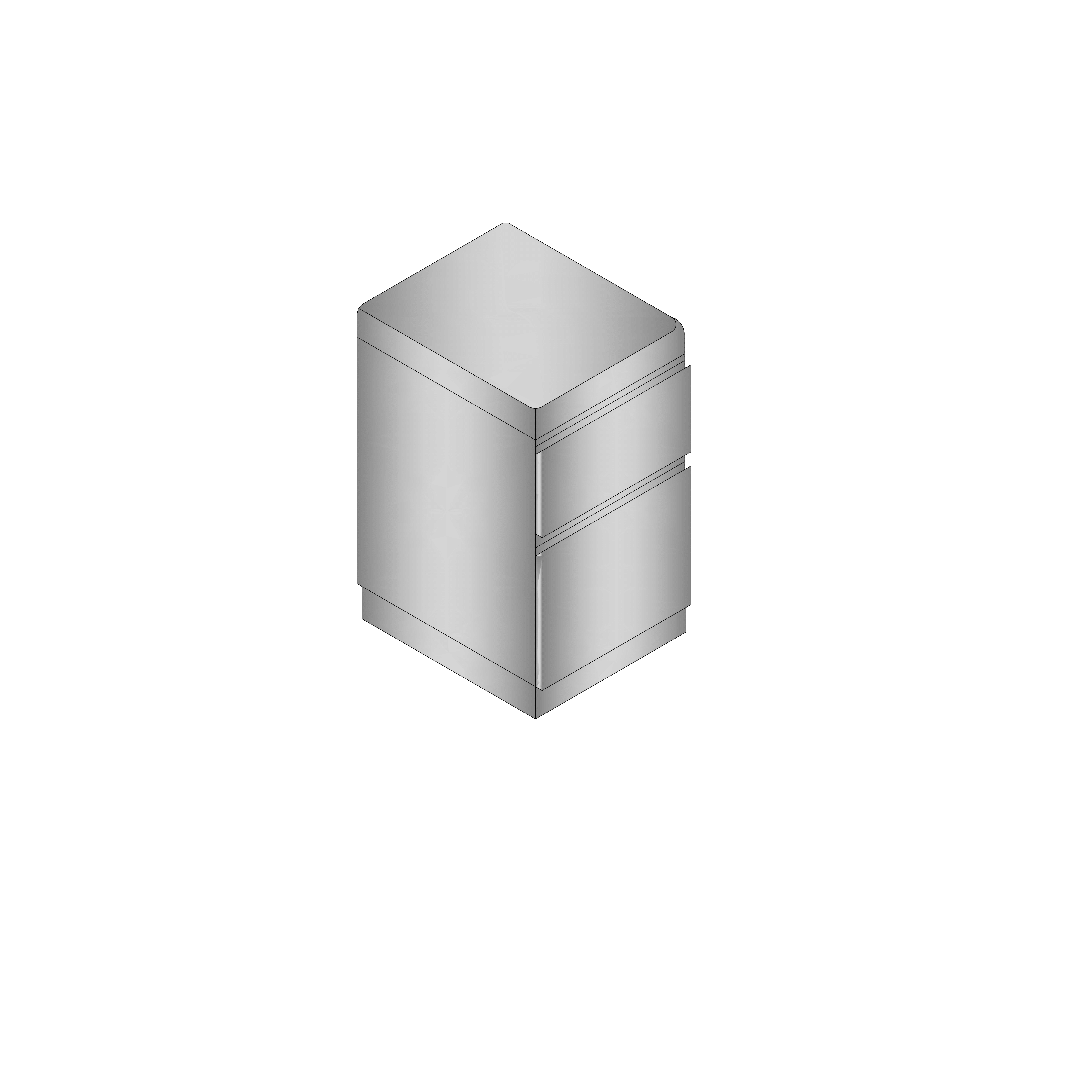Pericles Freestanding Pedestal (2 Drawers)