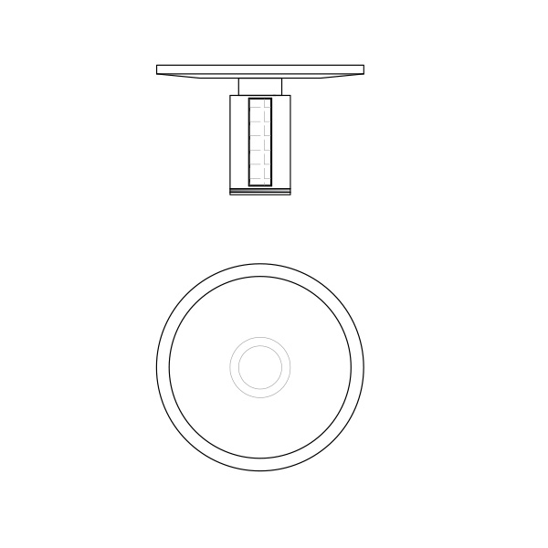 Della Office Products Armaiti Collection round meeting table gallery image