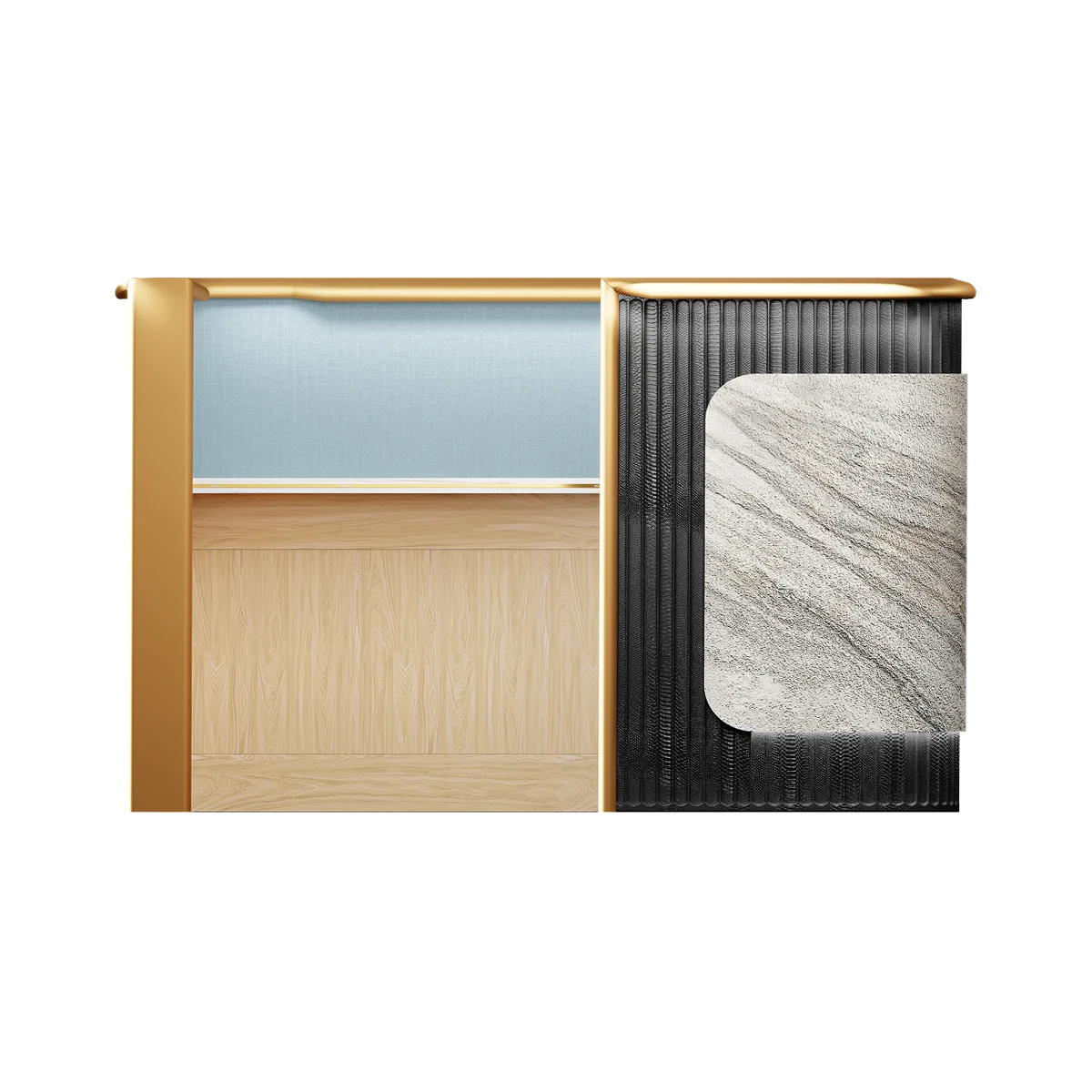 Della Luxury Products - Office Products - Office Workstation - Maria - 90 Degree Workstation (Left Hand Extended)