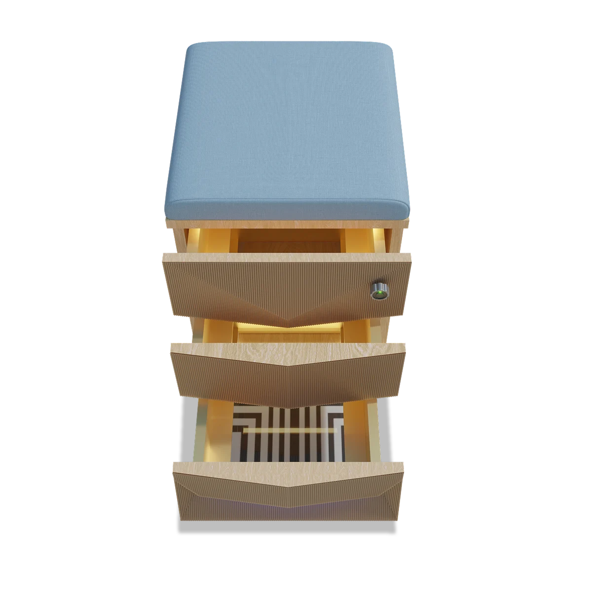 Della Luxury Products - Office Products - Office Workstation - Maria - Three Drawer Mobile Pedestal
