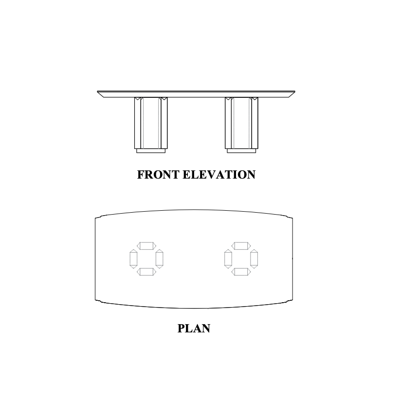 Cranaus Barrel Shape Conference Table