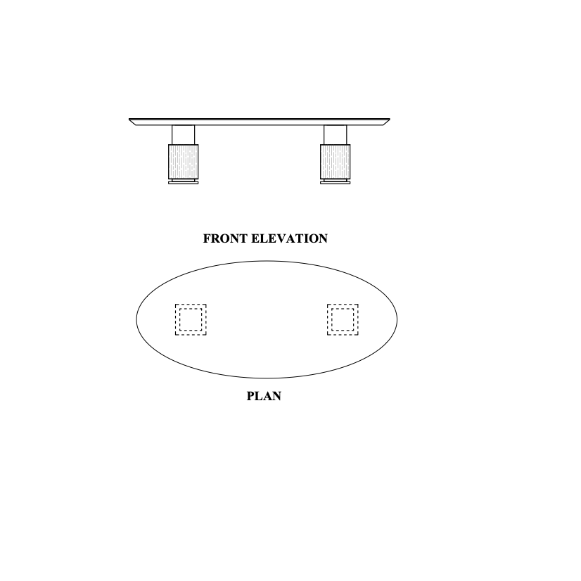 Tiberius Oval Conference Table