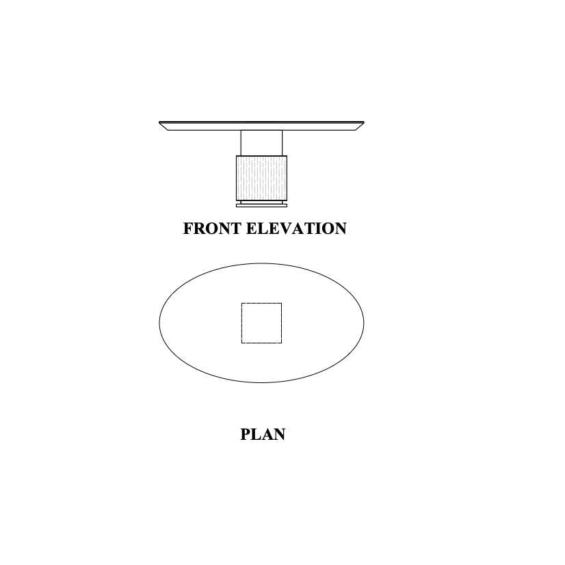 Tiberius Oval Meeting Table
