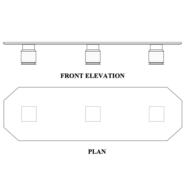 Giv Polygonal Shape Boardroom Table