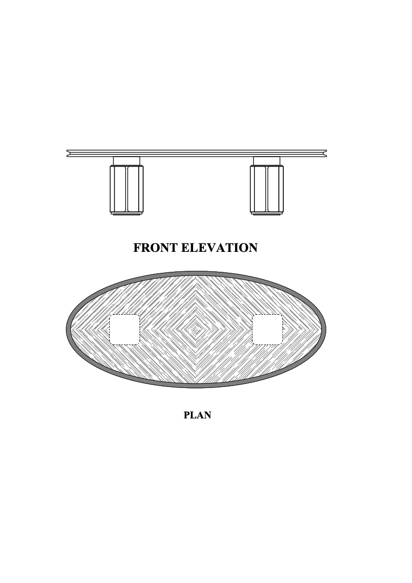 Philippe Oval Conference Table