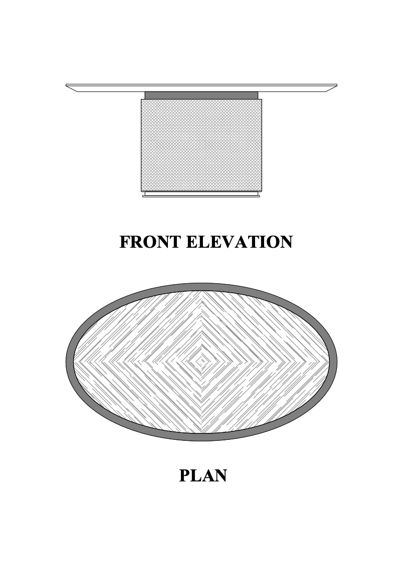 Philippe Oval Meeting Table
