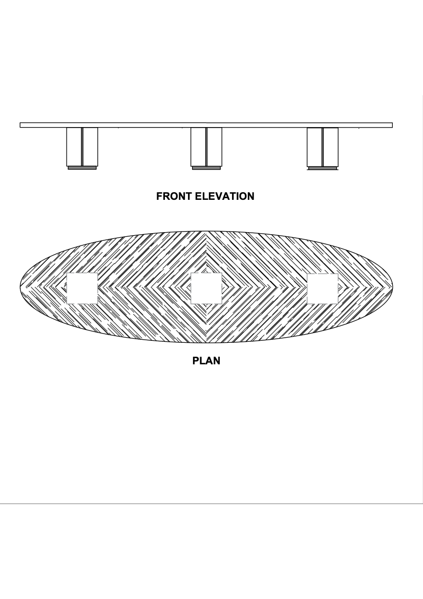 Philippe Oval Boardroom Table