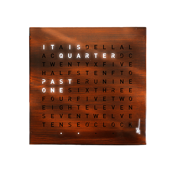 Brown Textured Word Clock